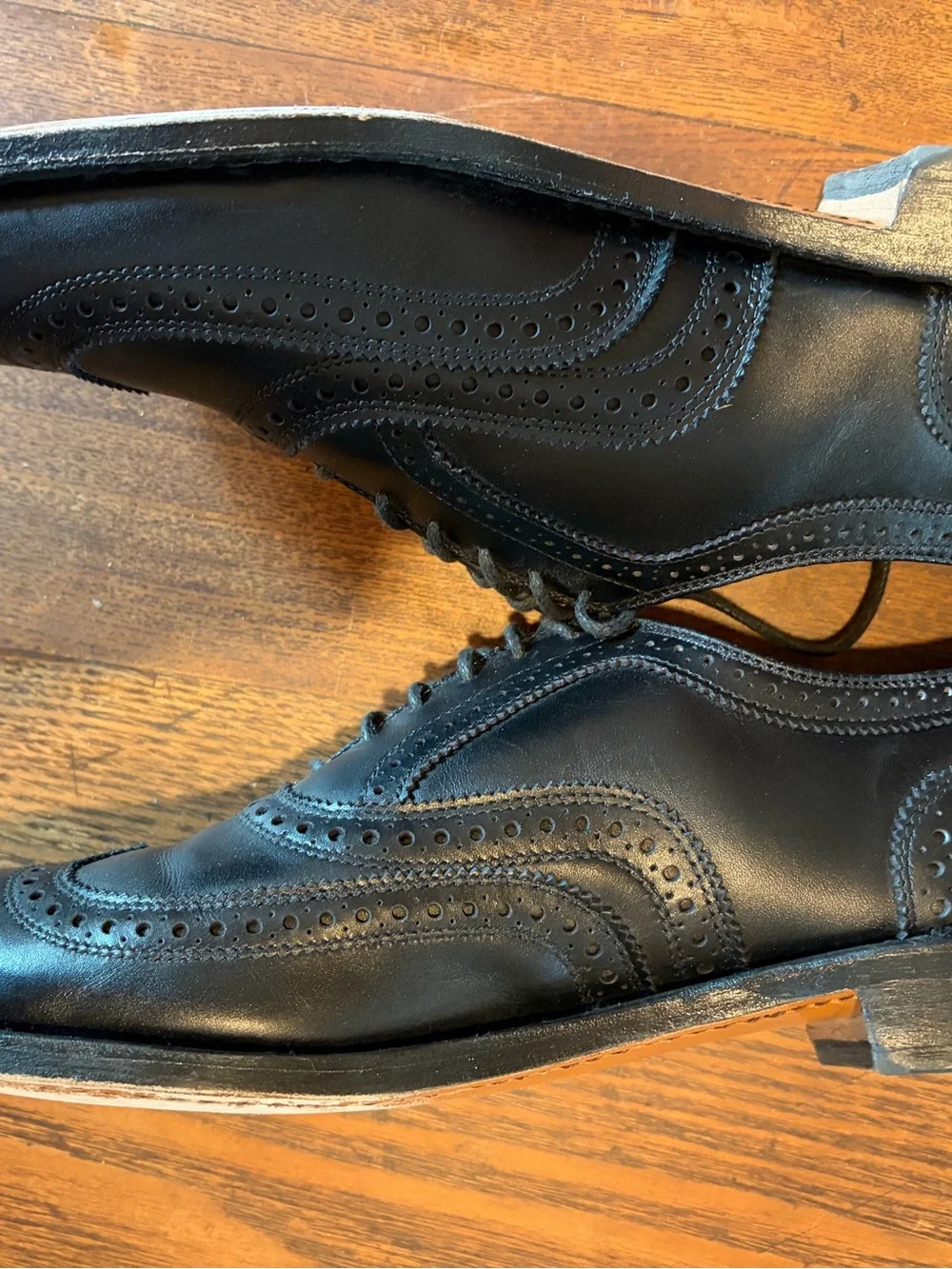 Allen Edmonds 'McAllister' Wingtip Mens Shoes Oxford Sz 12 D 6205 Black Leather